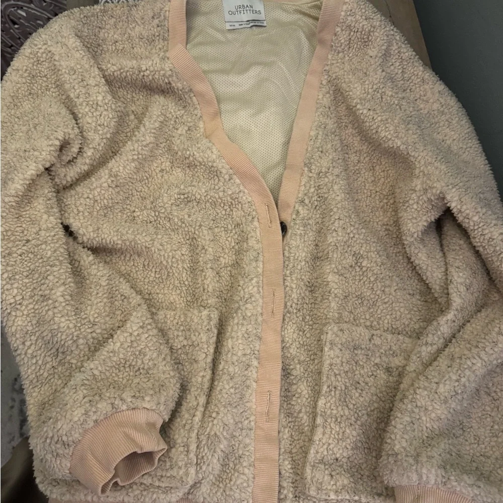 Urban Outfitters Cream Teddy Jacket - Picture 3 of 6